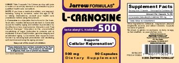 Jarrow Formulas L-Carnosine 500 - supplement