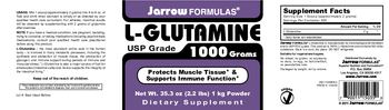 Jarrow Formulas L-Glutamine 1000 Grams - supplement