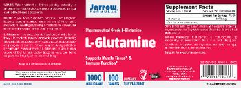 Jarrow Formulas L-Glutamine 1000 mg - supplement