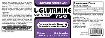 Jarrow Formulas L-Glutamine 750 - supplement