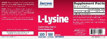 Jarrow Formulas L-Lysine 500 mg - supplement