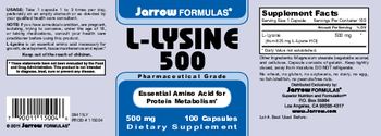 Jarrow Formulas L-Lysine 500 - supplement