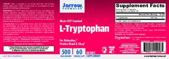 Jarrow Formulas L-Tryptophan 500 mg - supplement