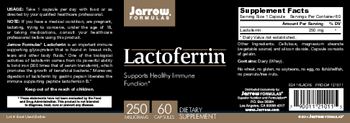 Jarrow Formulas Lactoferrin 250 mg - supplement