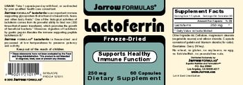 Jarrow Formulas Lactoferrin 250 mg - supplement