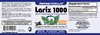 Jarrow Formulas Larix 1000 Natural Arabinogalactan Polysaccharides - supplement
