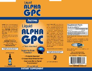 Jarrow Formulas Liquid Alpha GPC - supplement