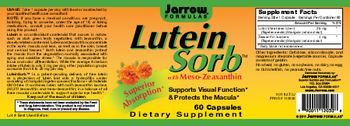 Jarrow Formulas Lutein Sorb with Meso-Zeaxanthin - supplement