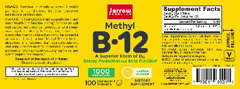 Jarrow Formulas Methyl B-12 1000 mcg Lemon Flavor - supplement