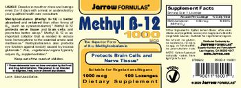 Jarrow Formulas Methyl B-12 1000 mcg - supplement
