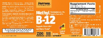 Jarrow Formulas Methyl B-12 2500 mcg Tropical Flavor - supplement