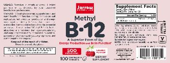 Jarrow Formulas Methyl B-12 500 mcg Cherry Flavor - supplement