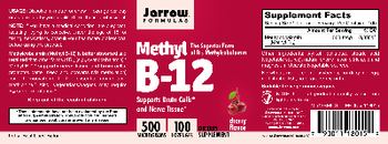 Jarrow Formulas Methyl B-12 Cherry Flavor 500 mcg - supplement