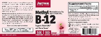 Jarrow Formulas Methyl B-12 Cherry Flavor 500 mcg - supplement