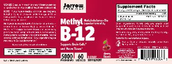 Jarrow Formulas Methyl B-12 Cherry Flavor 5000 mcg - supplement