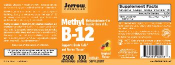Jarrow Formulas Methyl B-12 Tropical Flavor 2500 mcg - supplement
