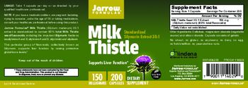 Jarrow Formulas Milk Thistle 150 mg - supplement