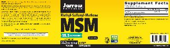 Jarrow Formulas MSM - supplement