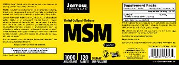 Jarrow Formulas MSM 1000 mg - supplement