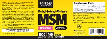 Jarrow Formulas MSM 1000 mg - supplement