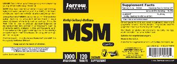 Jarrow Formulas MSM 1000 mg - supplement