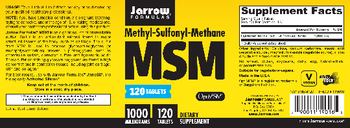 Jarrow Formulas MSM 1000 mg - supplement