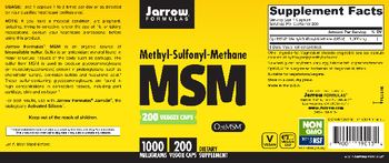 Jarrow Formulas MSM 1000 mg - supplement