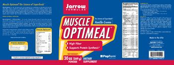 Jarrow Formulas Muscle Optimeal Vanilla Creme - supplement