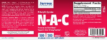 Jarrow Formulas N-A-C 500 mg - supplement
