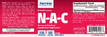 Jarrow Formulas N-A-C 500 mg - supplement