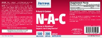 Jarrow Formulas N-A-C 500 mg - supplement