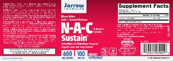 Jarrow Formulas N-A-C Sustain 600 mg - supplement