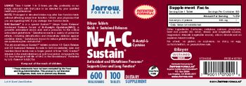 Jarrow Formulas N-A-C Sustain 600 mg - supplement