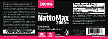 Jarrow Formulas NattoMax 2000 FU 100 mg - supplement