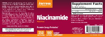 Jarrow Formulas Niacinamide 250 mg - supplement