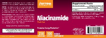 Jarrow Formulas Niacinamide 250 mg - supplement