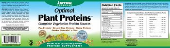 Jarrow Formulas Optimal Plant Proteins Powder - protein supplement