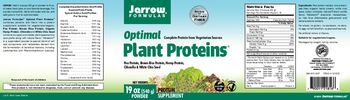 Jarrow Formulas Optimal Plant Proteins - protein supplement