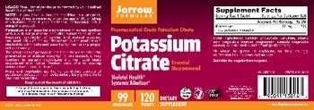 Jarrow Formulas Potassium Citrate 99 mg - supplement
