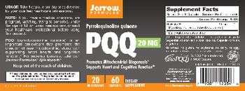 Jarrow Formulas PQQ 20 mg - supplement