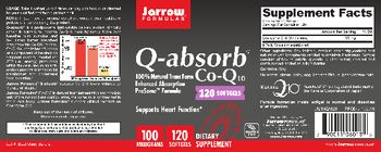 Jarrow Formulas Q-absorb 100 mg - supplement