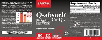 Jarrow Formulas Q-absorb 100 mg - supplement