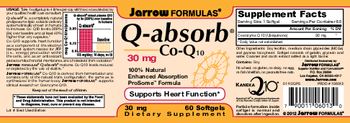 Jarrow Formulas Q-absorb 30 mg - supplement