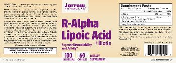 Jarrow Formulas R-Alpha Lipoic Acid 100 mg - supplement