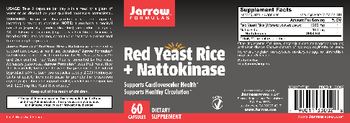 Jarrow Formulas Red Yeast Rice + Nattokinase - supplement