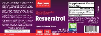 Jarrow Formulas Resveratrol 100 mg - supplement