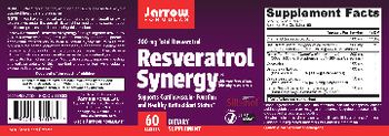 Jarrow Formulas Resveratrol Synergy - supplement