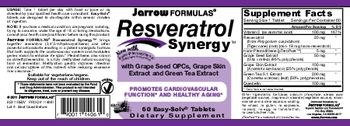 Jarrow Formulas Resveratrol Synergy - supplement