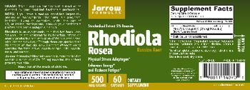 Jarrow Formulas Rhodiola Rosea 500 mg - supplement