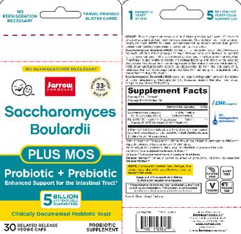 Jarrow Formulas Saccharomyces Boulardii plus MOS - probiotic supplement